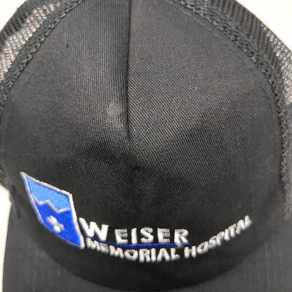Weiser Memorial Hospital Snapback Trucker Hat Black OSFA Mesh Back Hit Wear