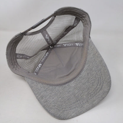 90 Snapback Mesh Back Trucker Hat Gray One Size Adjustable Roxy