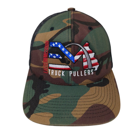 Eastern Missouri Truck Pullers Snapback Trucker Hat Camo One Size Yupoong