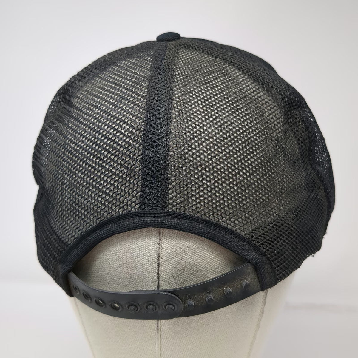 Crown Trucker Hat Black Boise Locomotive Shops MKO Mesh Snapback Cap Logo VTG