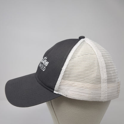 Revolution Gone Wild Snapback Trucker Hat Gray One Size Mesh Back
