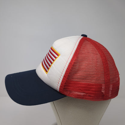 USA Flag Snapback Trucker Hat Multicolor One Size Adjustable Patriotic Infinity