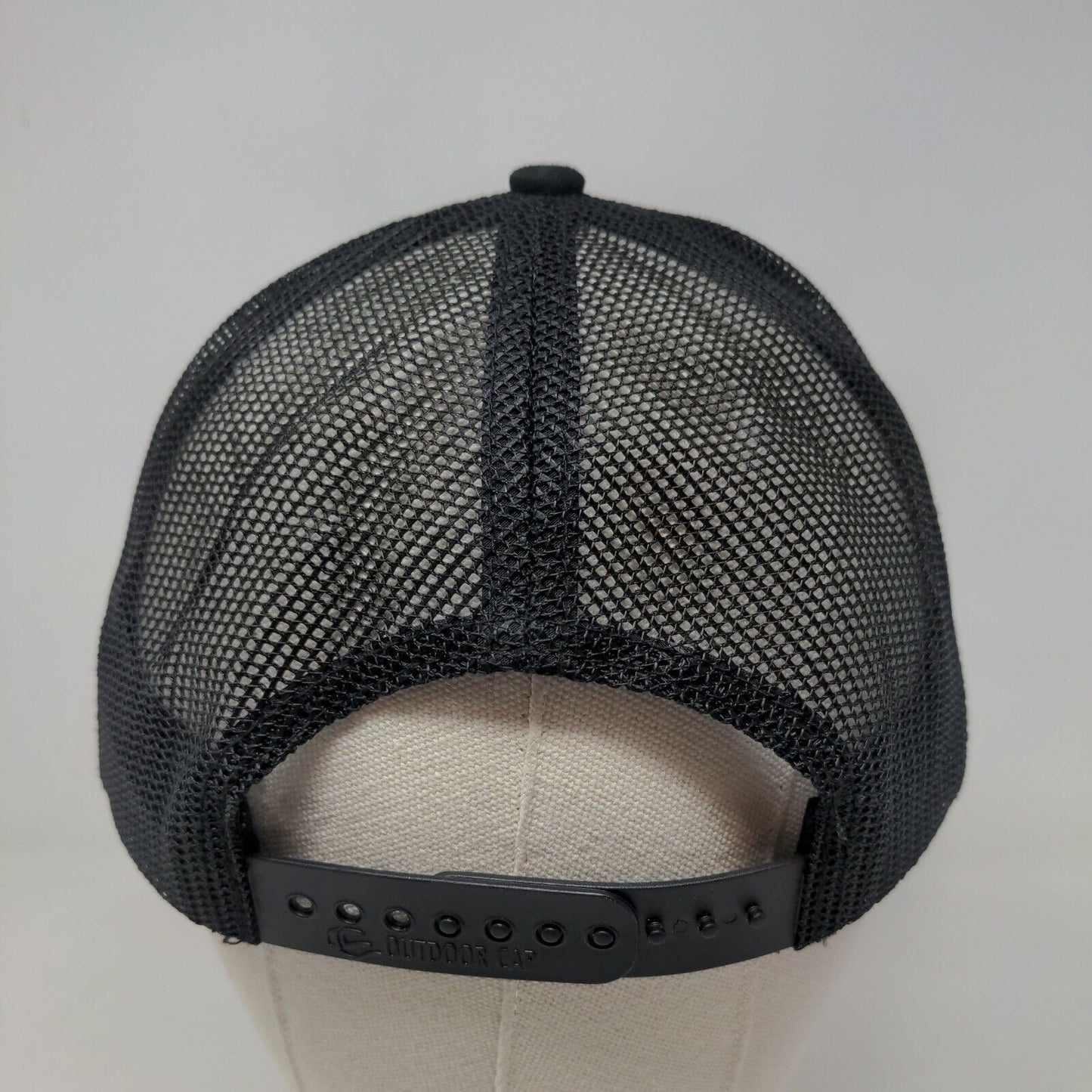 Outdoor Cap Men's Snapback Mesh Back Hat Black Adjustable Embroidered Logo
