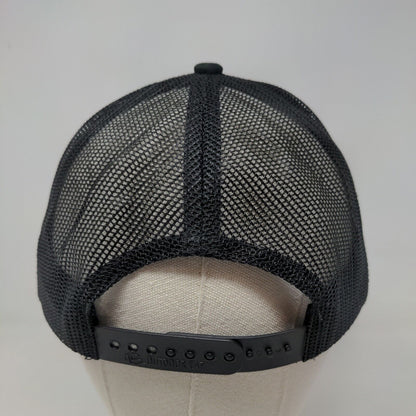 Outdoor Cap Men's Snapback Mesh Back Hat Black Adjustable Embroidered Logo