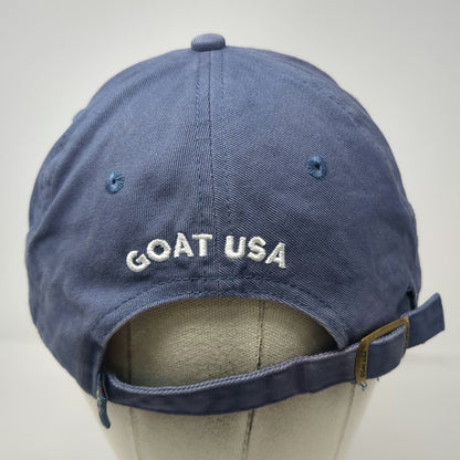 GOAT USA Baseball Cap Blue Red White One Size Slideback Cotton Mascot Logo Hat