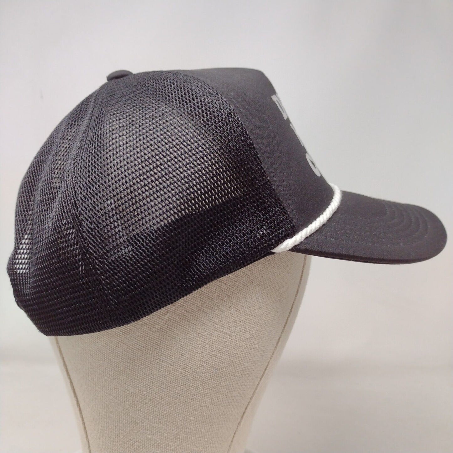 Drink More Coffee Snapback Rope Trucker Hat Black OSFA Mesh Back