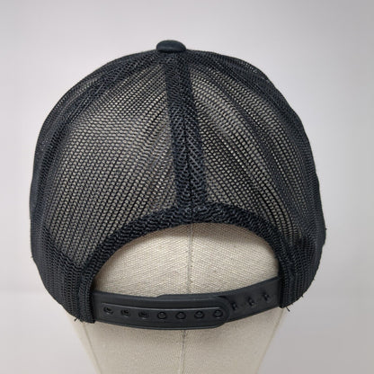 Alpha Snapback Mesh Back Trucker Hat Black One Size Adjustable Yupoong
