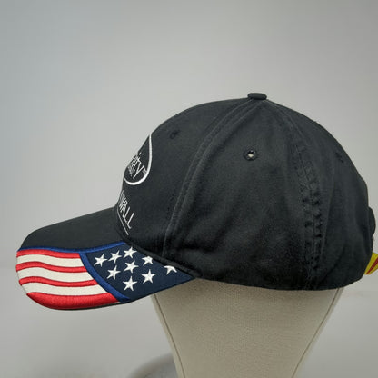 Baseball Cap Black One Size Strapback Vietnam Wall American Flag Memorial Hat