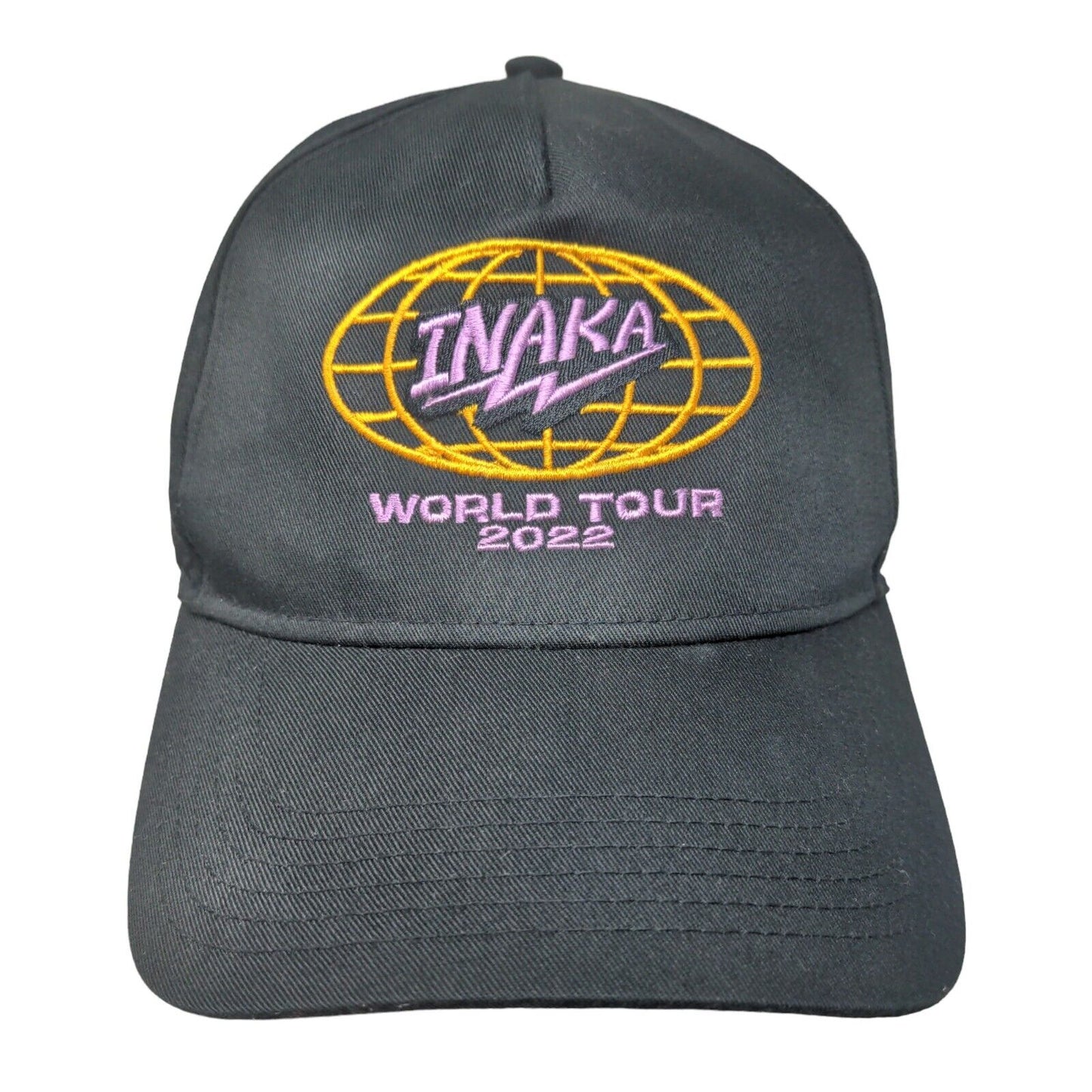 Inaka World Tour 2022 Snapback Hat Black OSFM Embroidered 5 Panel Otto