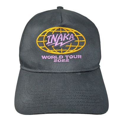 Inaka World Tour 2022 Snapback Hat Black OSFM Embroidered 5 Panel Otto