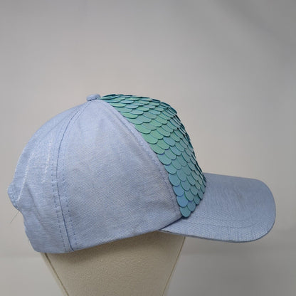 Avenue 9 Snapback Hat Blue One Size Mermaid Scales Sequin Adjustable