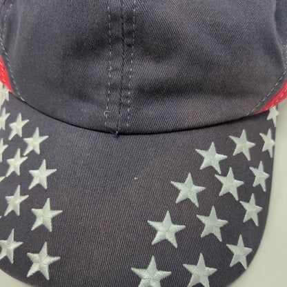 USA Flag Slideback Hat Multicolor OSFA Adjustable Embroidered HG