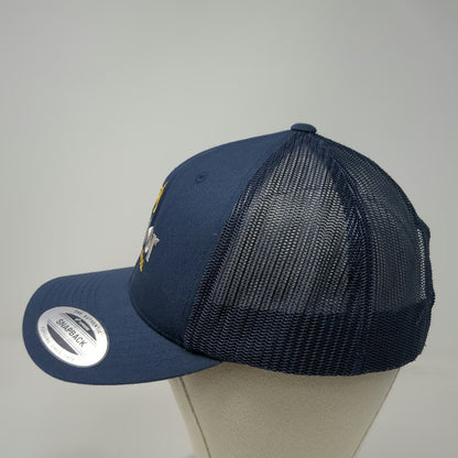 Yupoong Trucker Hat Blue One Size Tractor Beverage Co Logo Mesh Snapback