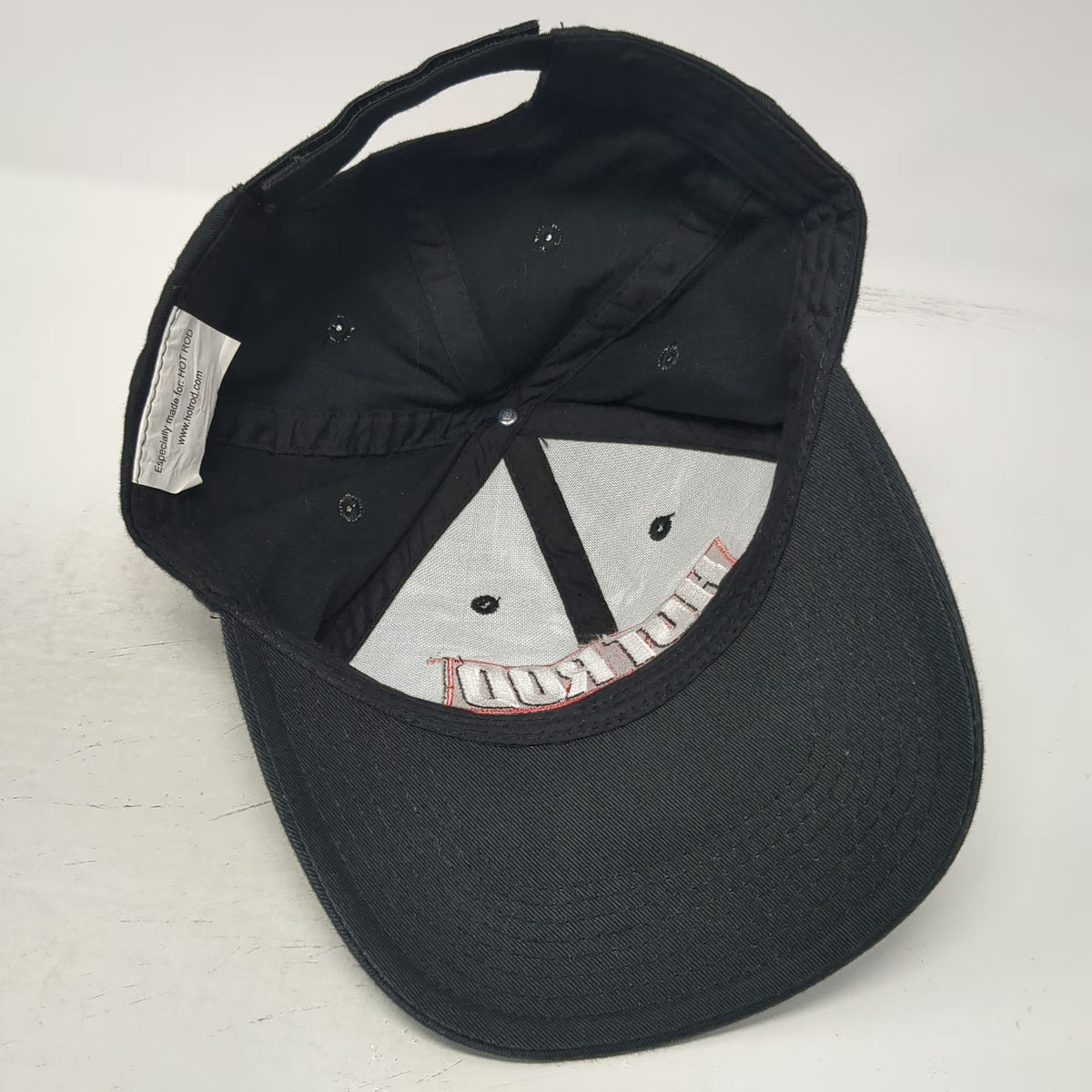 Hot Rod Magazine Baseball Cap Black One Size Strapback Hat Embroidered Cotton