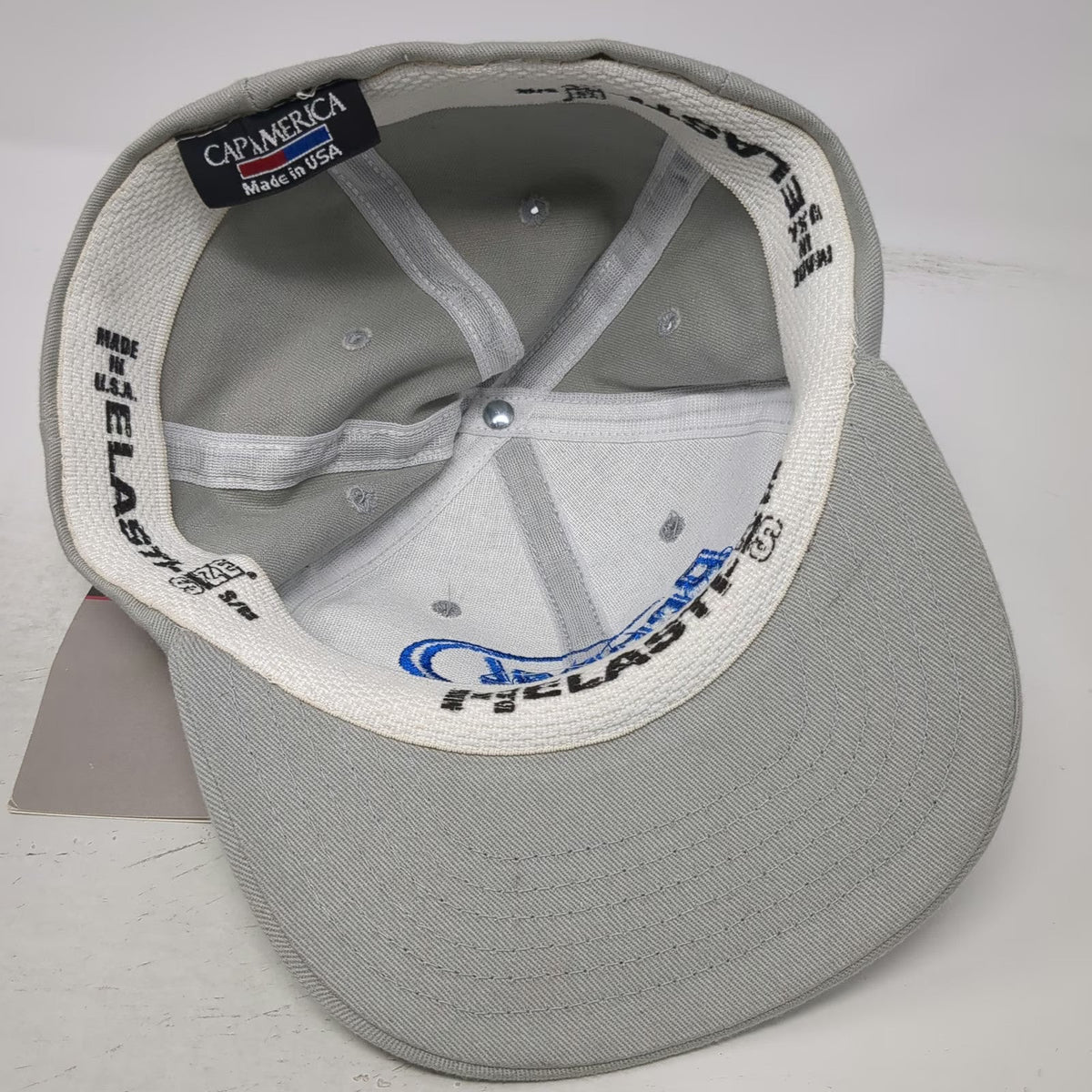 Cap America Baseball Cap Gray Propel Fitness Water Made in USA Blue Hat W/Tags