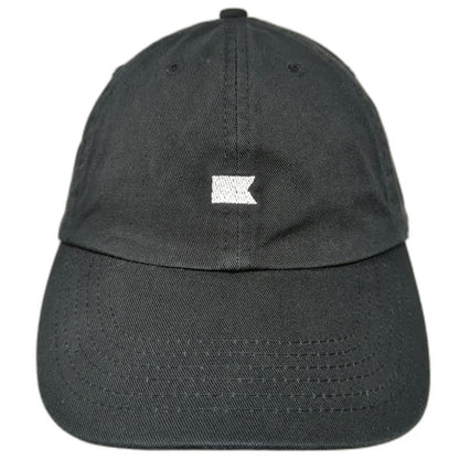 Klaviyo Logo Embroidered Small Flag Black Baseball Cap One Size Slideback Hat