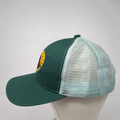 Monumental Snapback Mesh Back Trucker Hat Green One Size Crew Leader Cap