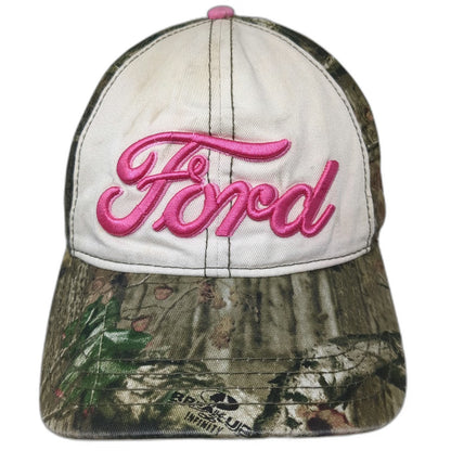 Ford Snapback Hat White Pink Green Brown One Size Camo Mossy Oak Breakup