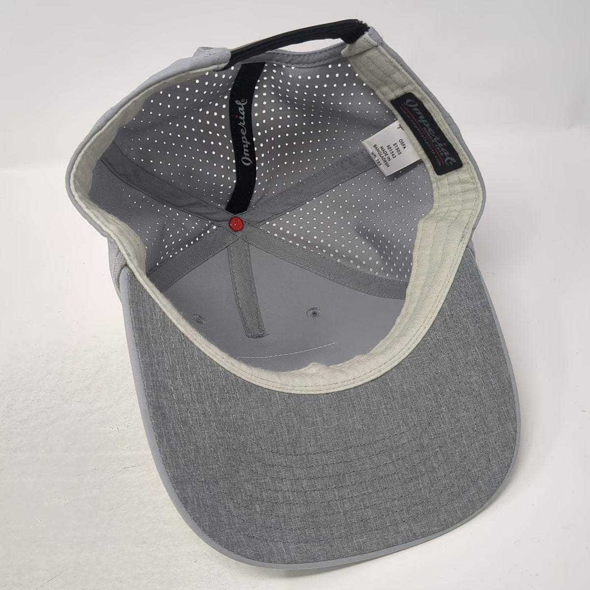Imperial 5 Panel Gray One Size Performance Perforated Rope Mountain Golf CA Hat