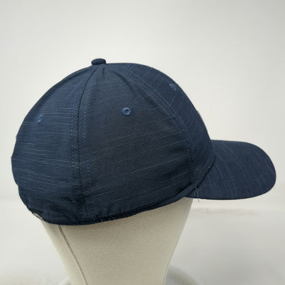 Billabong Baseball Cap Blue XL Fitted Textured Wave Logo Rubber Patch Flexfit