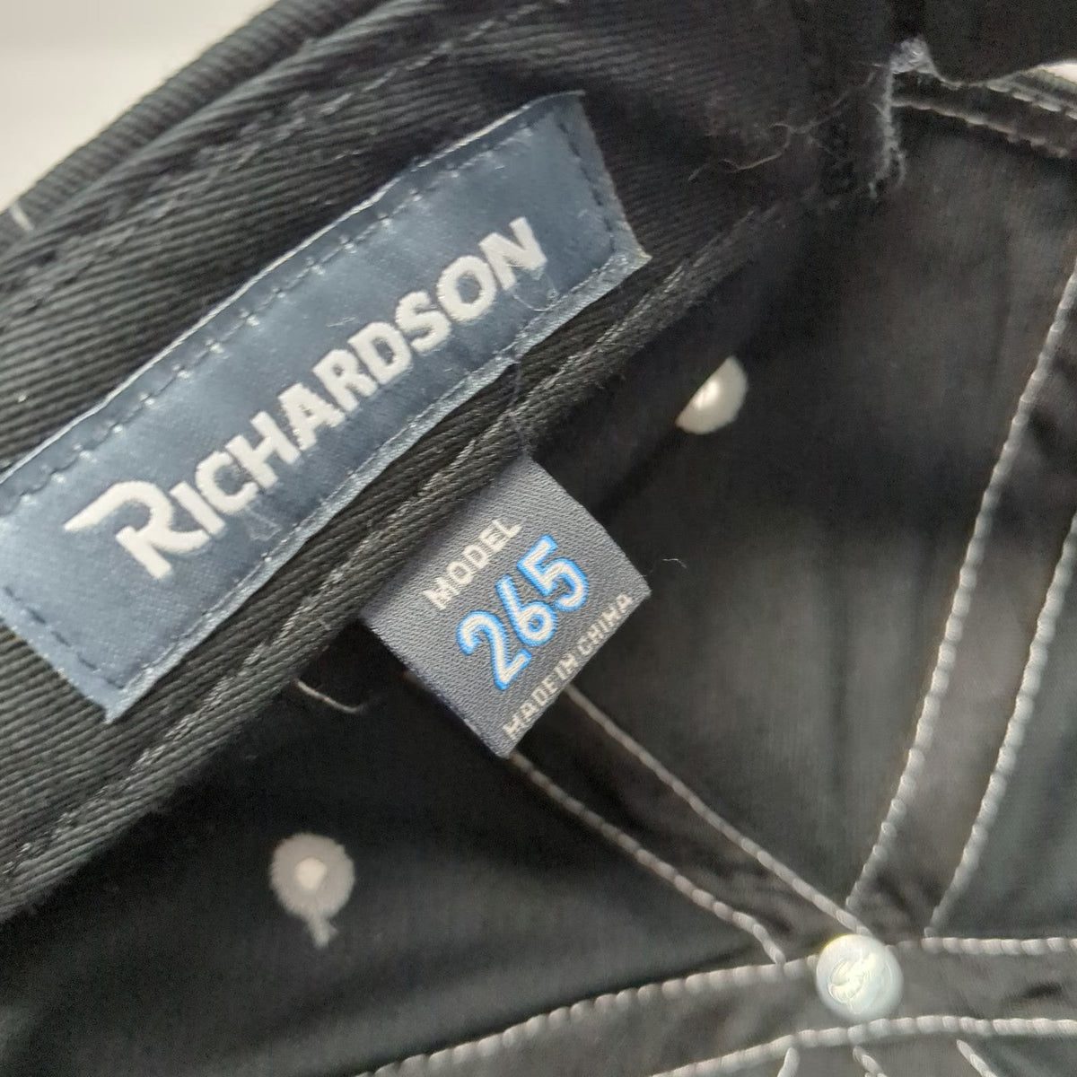Richardson Baseball Cap Black One Size Farm Bureau Ins Contrast Stitching Hat