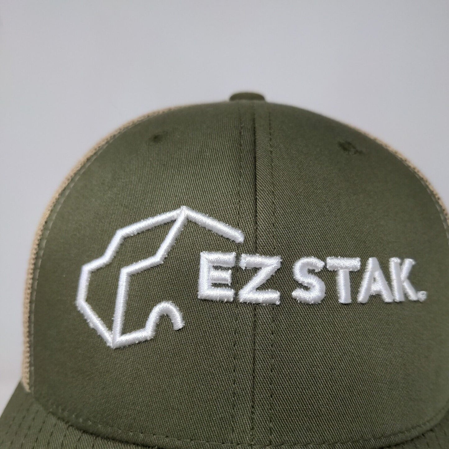 Yupoong Men's Snapback Mesh Back Hat Green Embroidered Logo EZ Stak