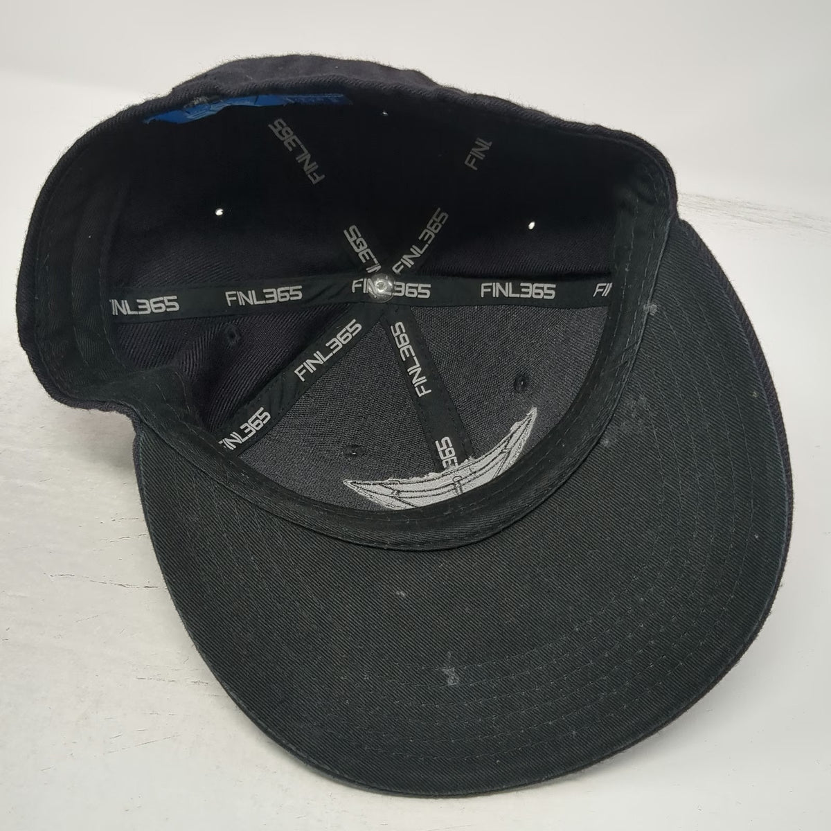 Finish Line Athletics Baseball Cap Black 7 1/4 Diamond Logo Fitted Wool Blend