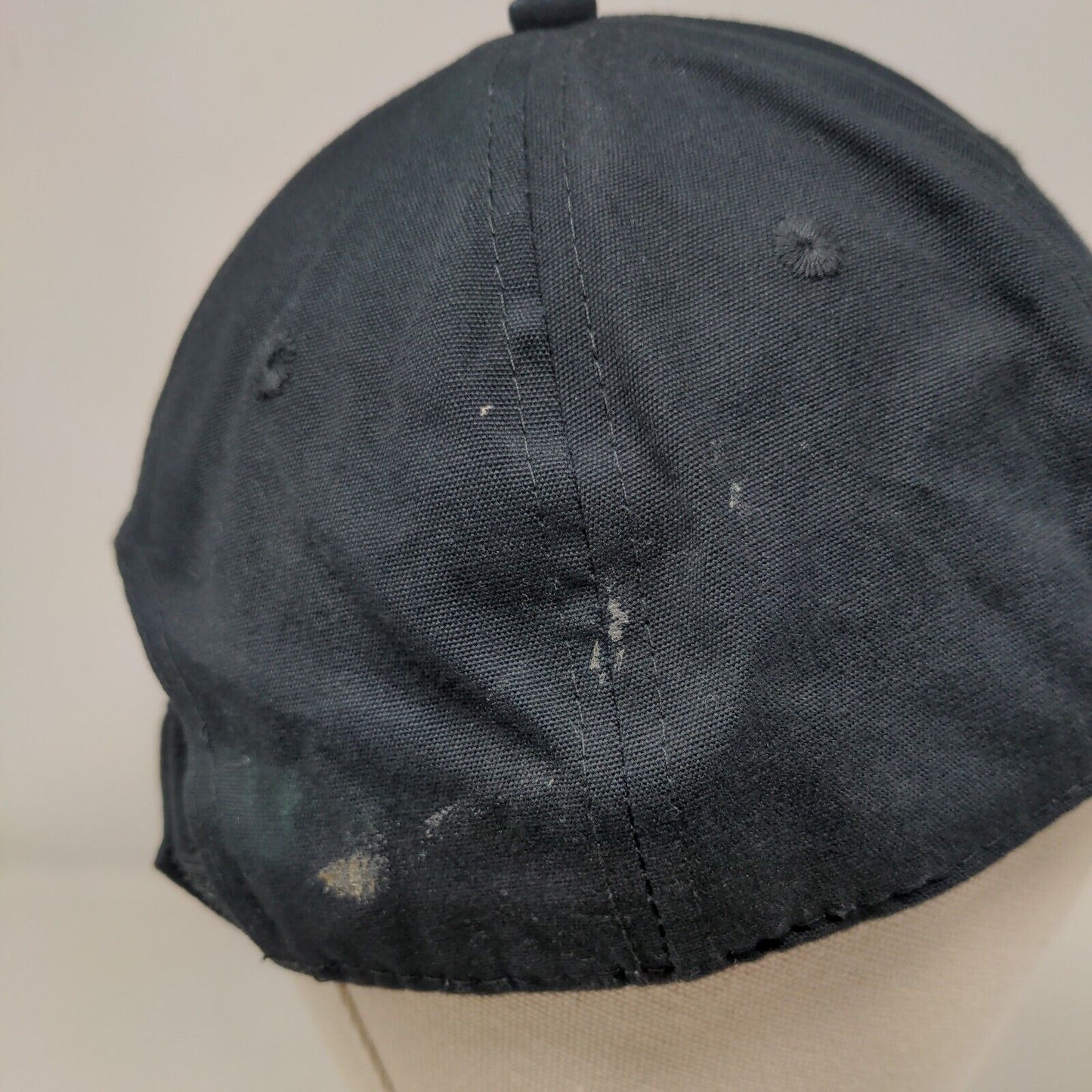 BHM1 Strapback Hat Black One Size Adjustable 6 Panel Port & Company