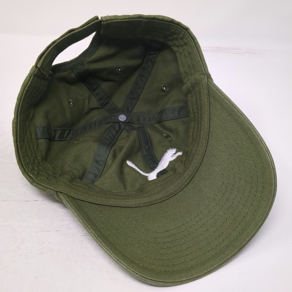 Puma Baseball Cap Green One Size Embroidered Logo Strapback Athletic Sports Hat