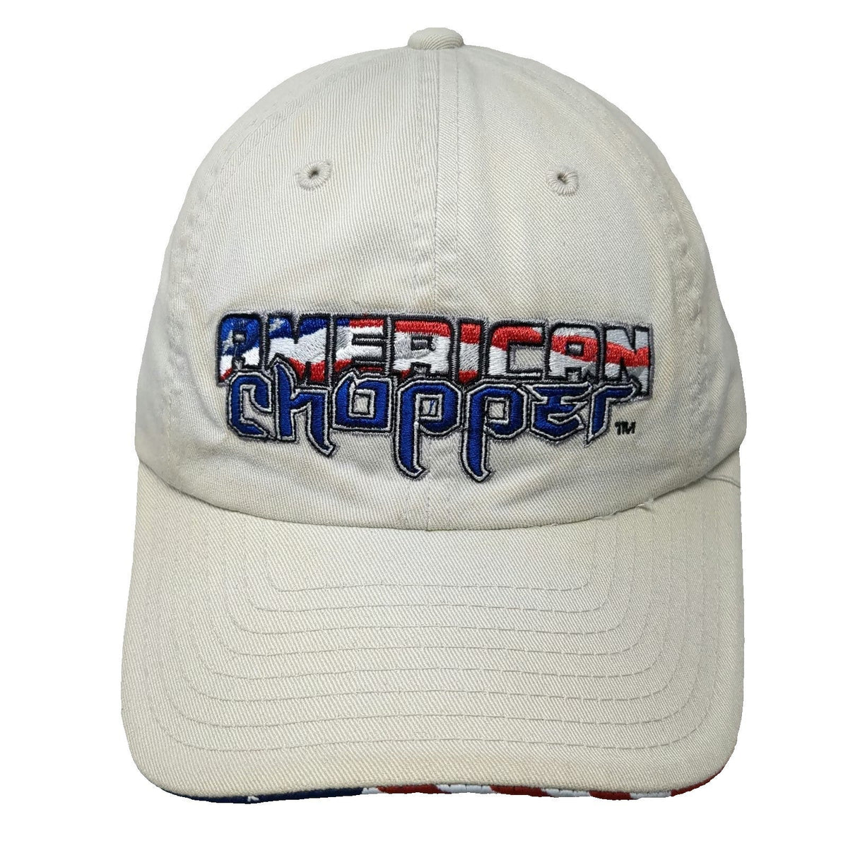 American Chopper Baseball Cap Beige One Size Adjustable Slideback Cotton Hat TV