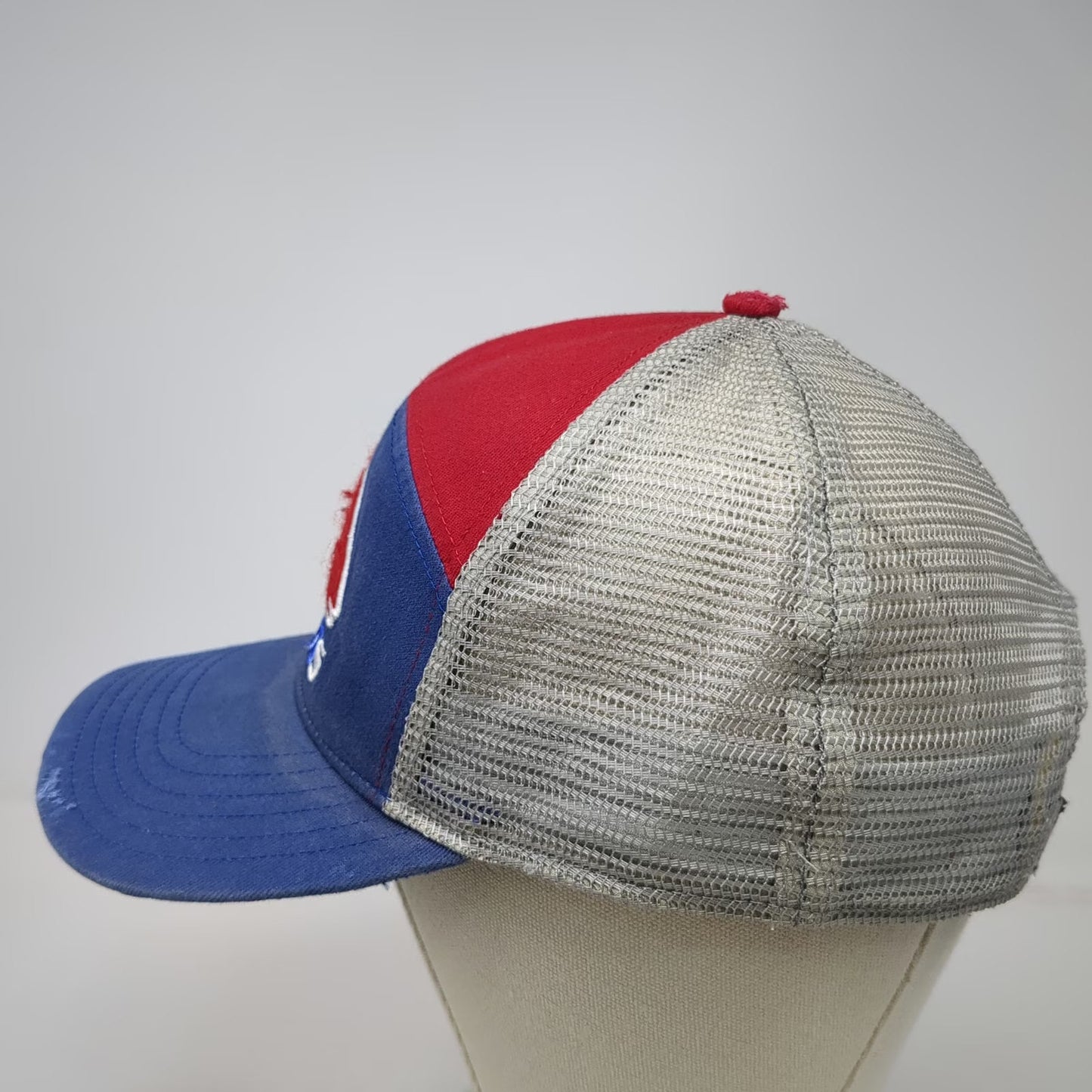 Simms Trucker Hat Blue One Size Outdoor Fishing Trout Mesh Back Snapback Hat