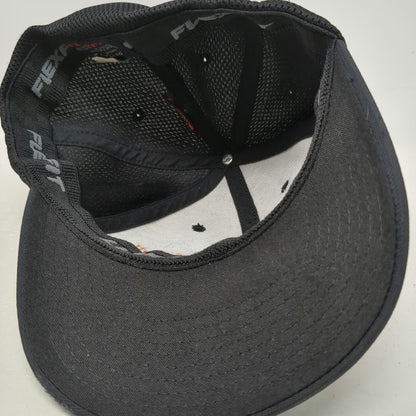 Flexfit Baseball Cap Black XL Grimaldi's Coal Brick Oven Pizzeria Mesh Hat