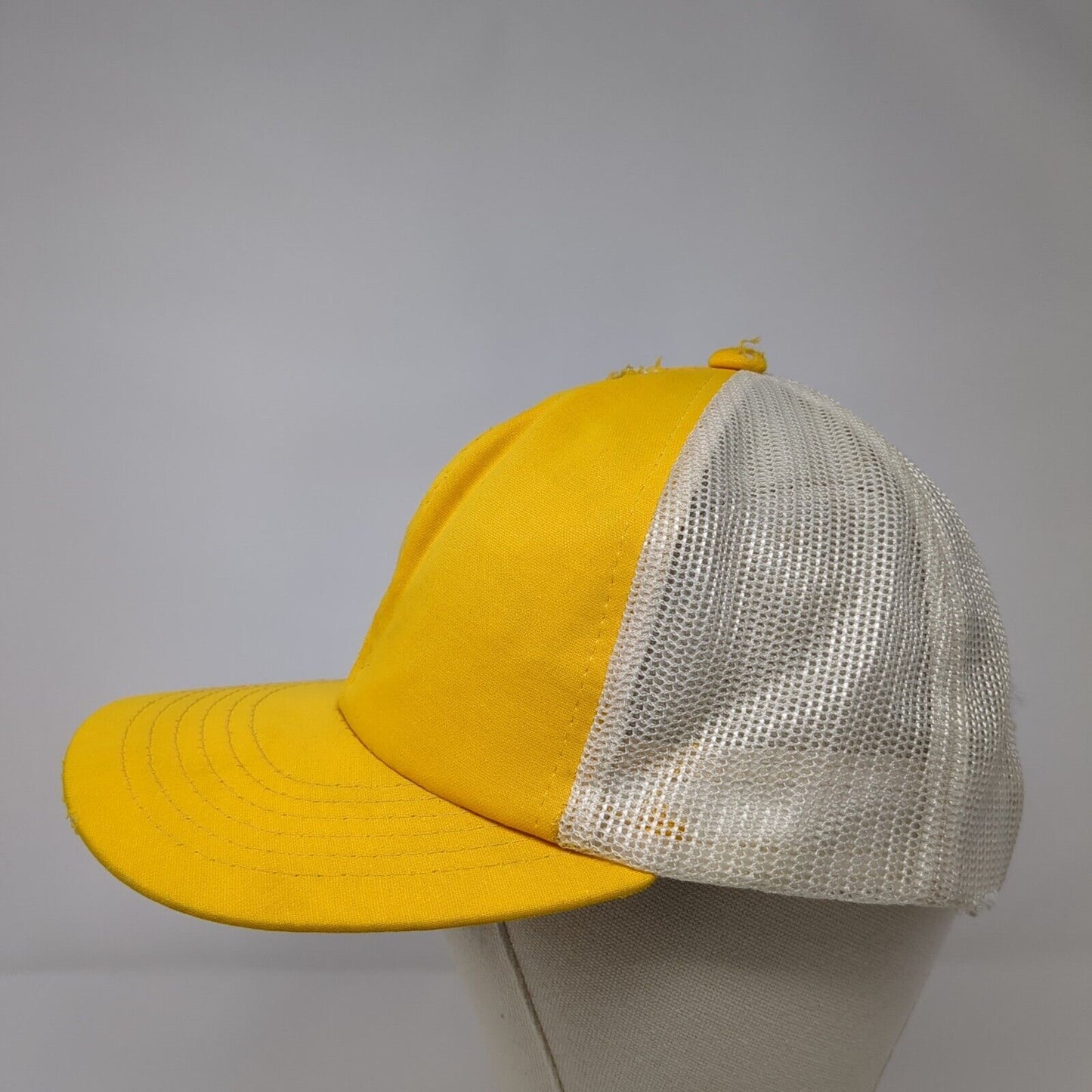 Unbranded Snapback Mesh Back Trucker Hat Yellow OSFA Colorblock
