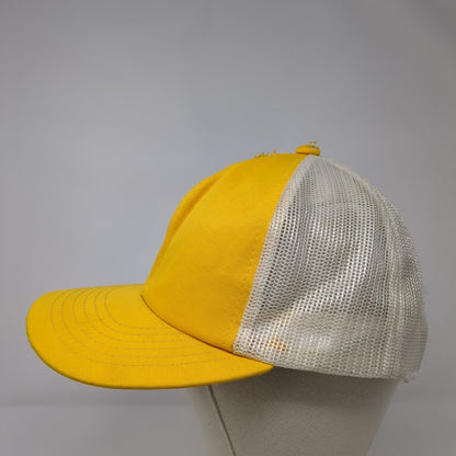Unbranded Snapback Mesh Back Trucker Hat Yellow OSFA Colorblock