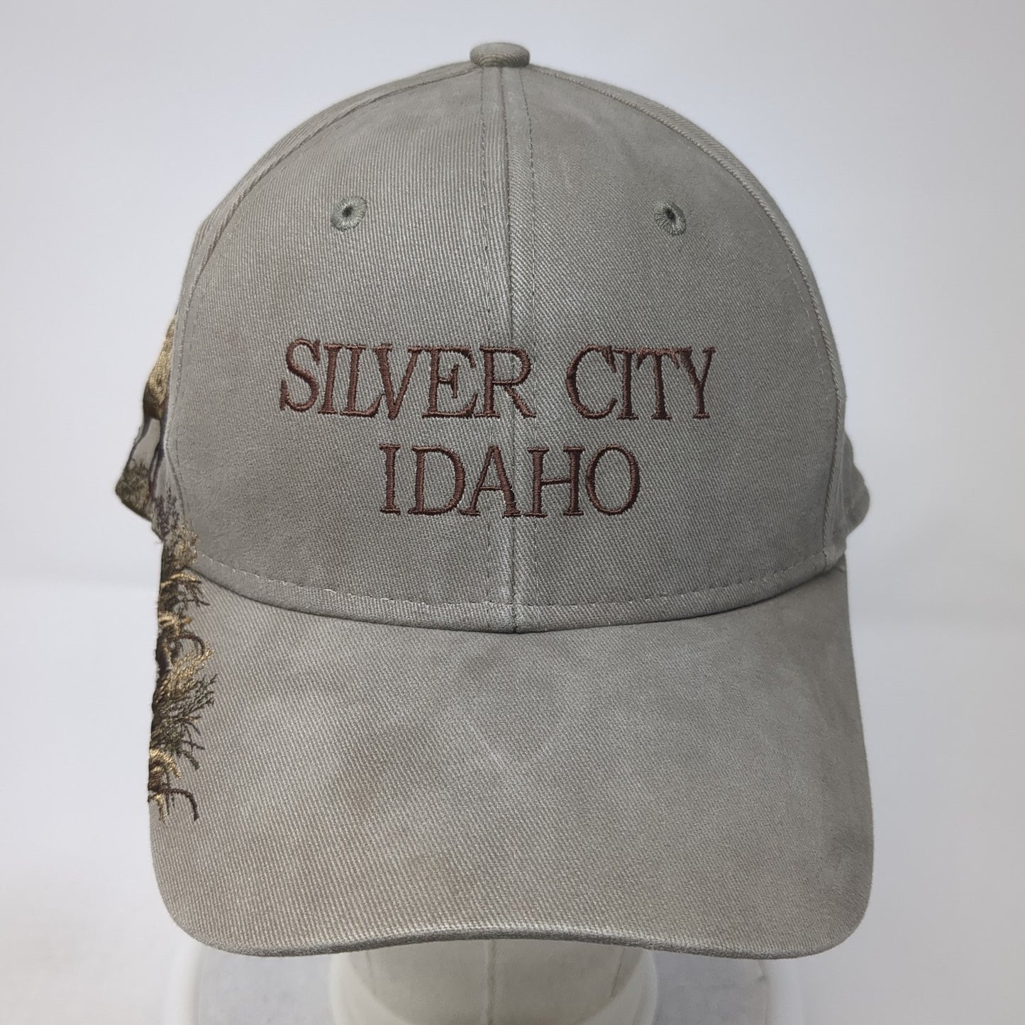 Silver City Idaho Baseball Cap Brown One Size Adjustable Embroidered Dri-Duck