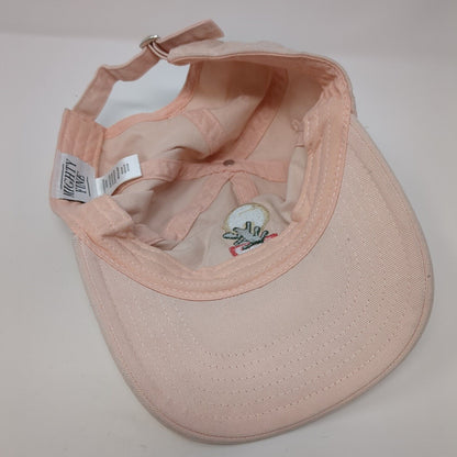 Mighty Fine Slideback Hat Pink One Size Adjustable Embroidered 6 Panel Cotton
