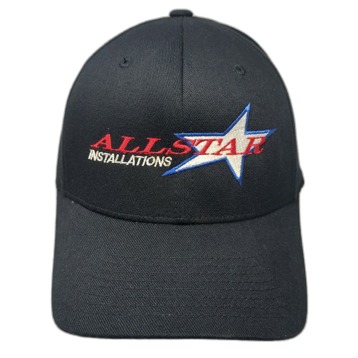 Flexfit Allstar Installations Baseball Cap Black M Fitted Structured Star Hat