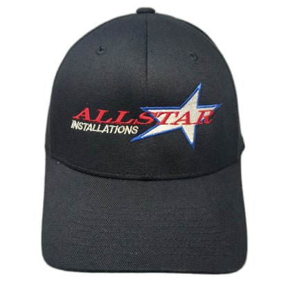 Flexfit Allstar Installations Baseball Cap Black M Fitted Structured Star Hat
