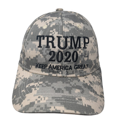 Trump 2020 Keep America Great Strapback Hat Multi Camo One Size 6 Panel
