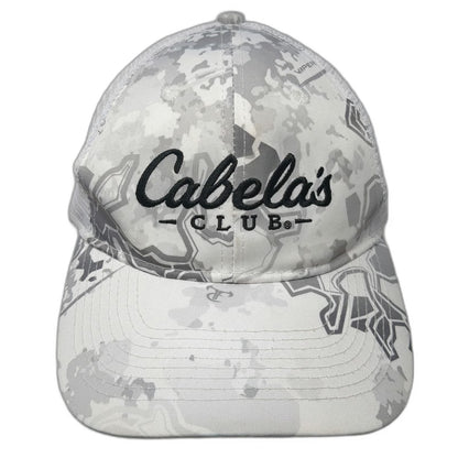 Cabela's CLUB Trucker Hat Gray Viper Snow Camo Mesh Snapback One Size Hunting