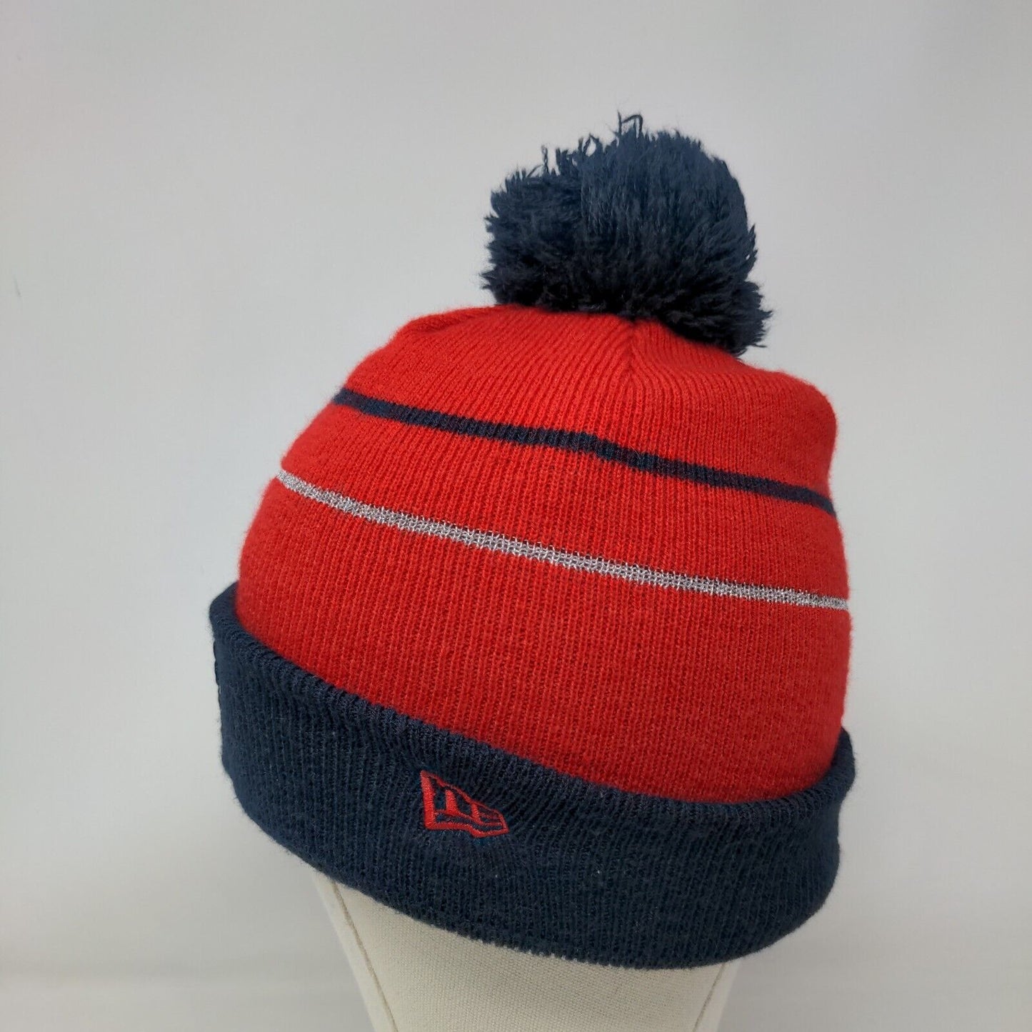 New England Patriots Youth Beanie Hat Multicolor One Size Pom Pom NFL New Era