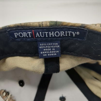 Port Authority Baseball Cap Green Red Gold OSFM Camo Eagle Idaho Steakhouse Hat