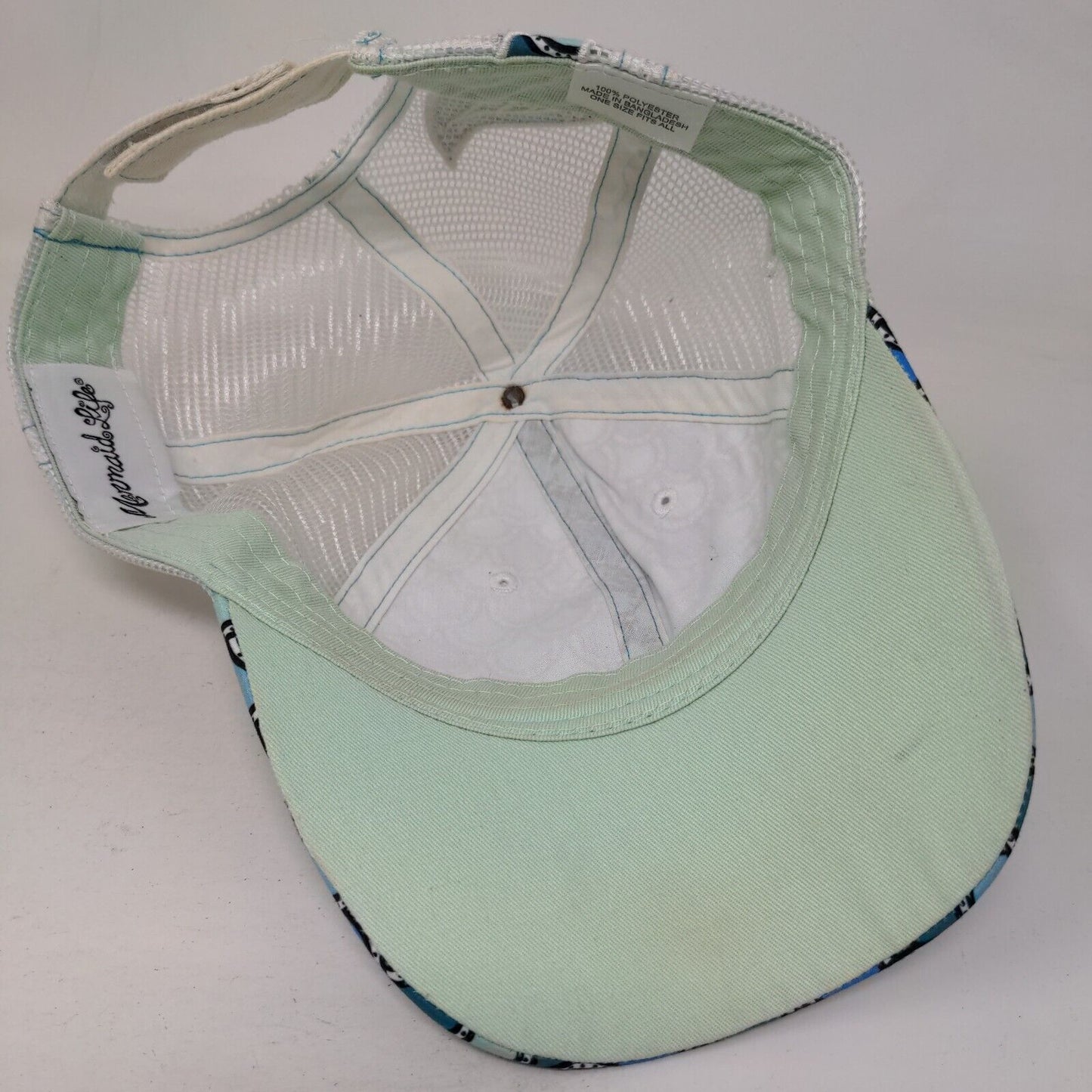 Mermaid Life Strapback Trucker Hat Multicolor OSFA Embroidered Mesh Back