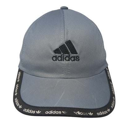 Adidas 3 Stripes Slideback Hat Gray One Size Spell Out Embroidered