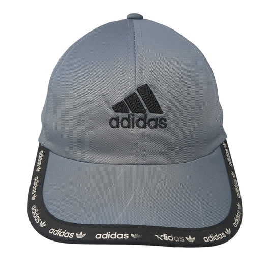Adidas 3 Stripes Slideback Hat Gray One Size Spell Out Embroidered