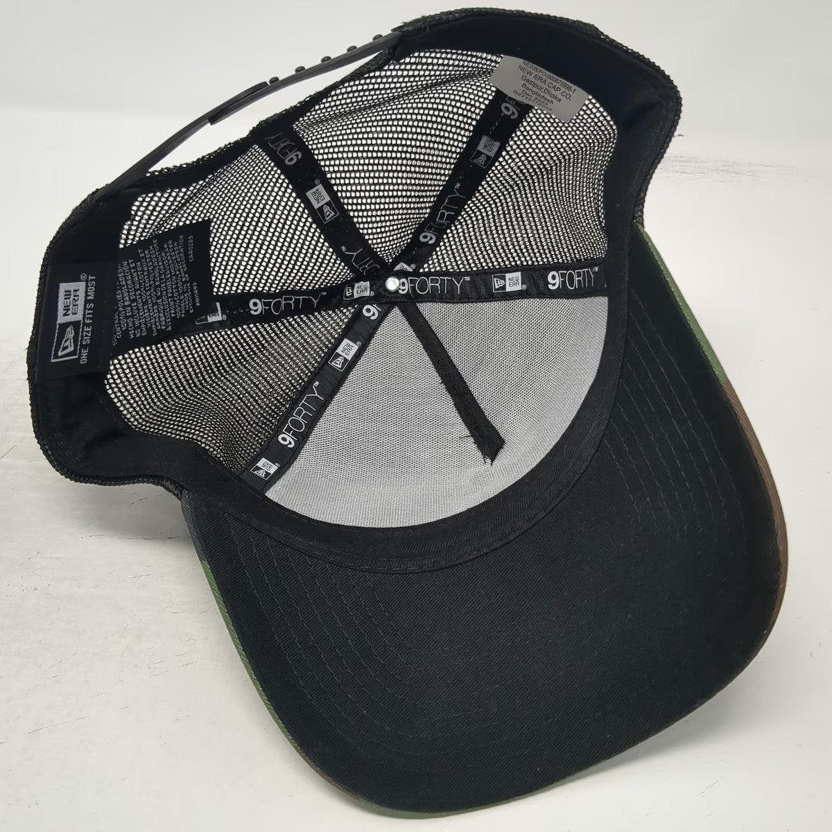 New Era Trucker Hat Green Camo One Size Sound to Summit Alaska Adventures 9FORTY