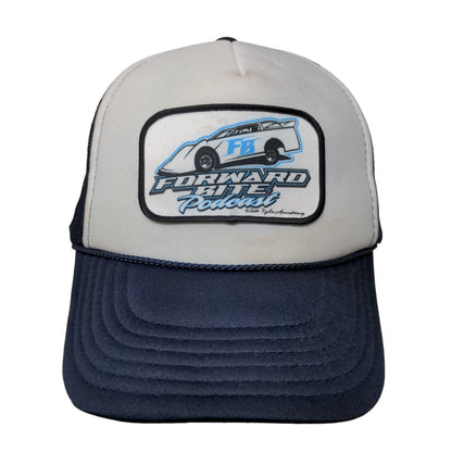 Forward Bite Podcast Snapback Mesh Back Rope Trucker Hat Blue OSFM Otto