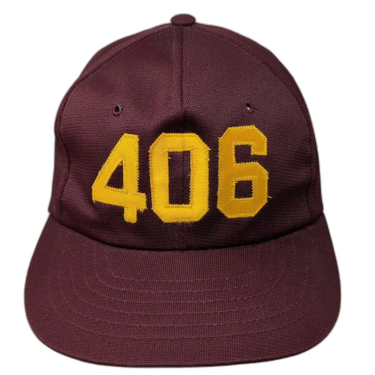 Young An Snapback Hat Red 7 5/8 Yellow 406 Graphic Green Under Brim Polyester