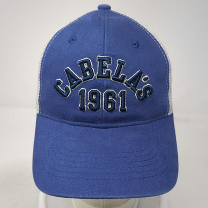Cabela's Trucker Hat Blue One Size Snapback 1961 Mesh Back Embroidered Logo