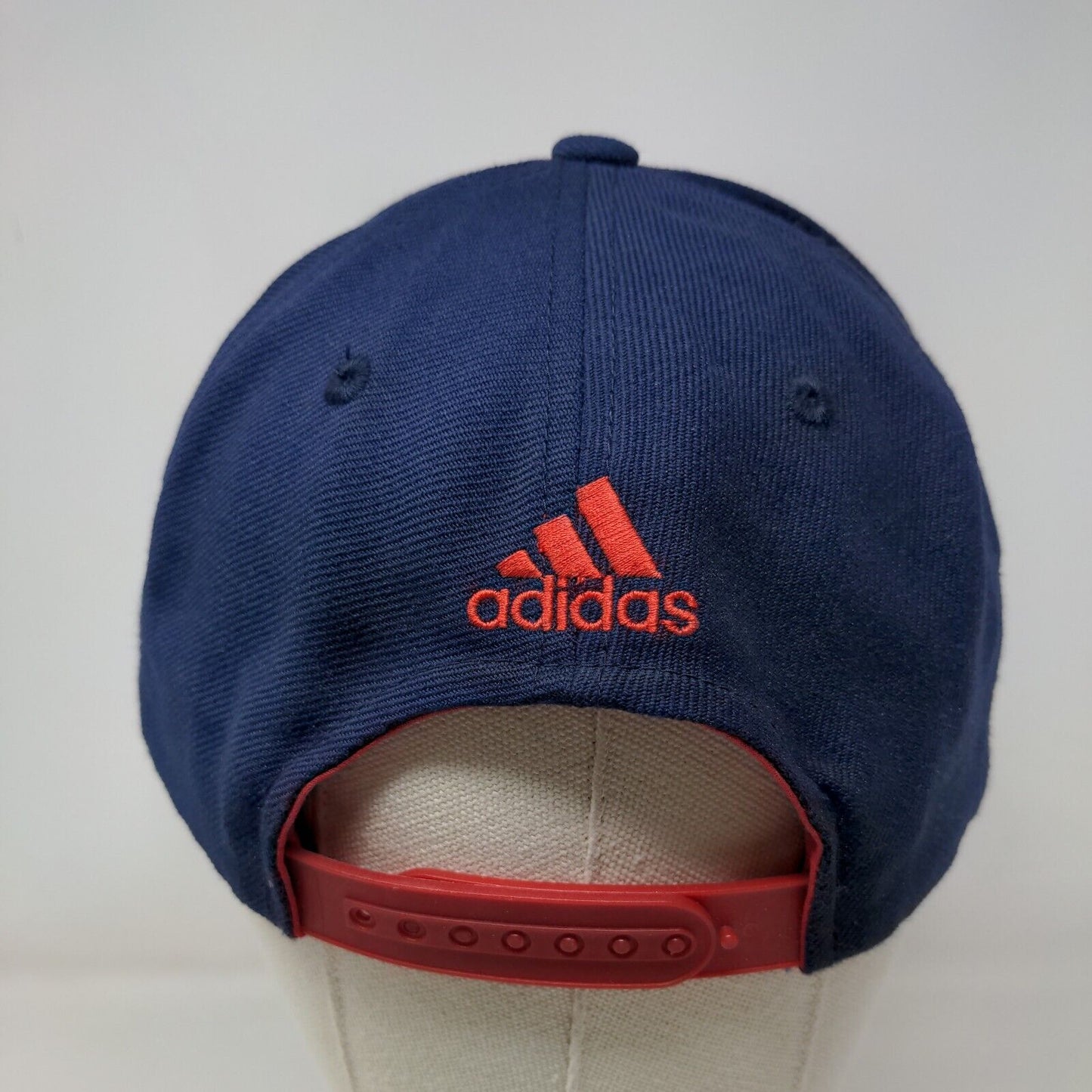 Adidas Men's Snapback Hat Blue Red OSFA Embroidered New England Revolution Logo